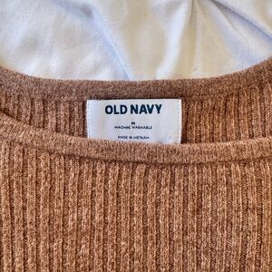 Old Navy Tan Ribbed Knit Top